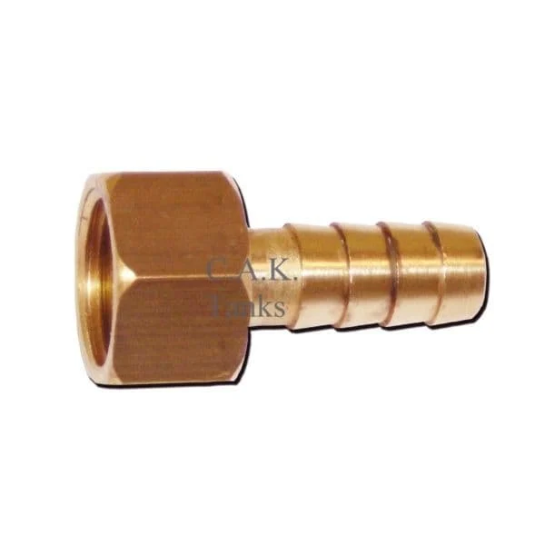 1/2" BSP F x 1/2" (12 mm) STRAIGHT BRASS HOSE BARB CONNECTOR