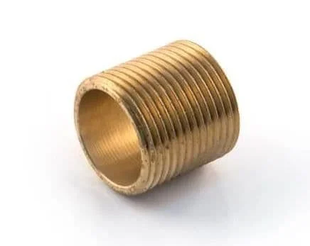 1" BSP Male running nipple brass