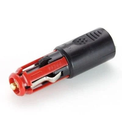 12 V STRAIGHT CONVERTIBLE CIGARETTE AUTO + DIN PLUG & 8A FUSE + LED
