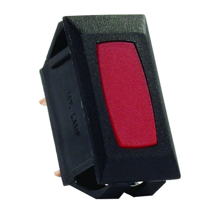 12V Black w/Red Lamp Indicator