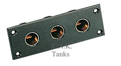 12v RECESSED TRIPLE SOCKET DIN TYPE