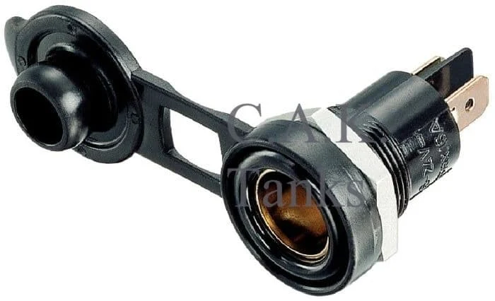 12v THRU WALL SOCKET WITH COVER