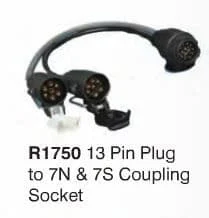 13 PIN PLUG TO 7N & 7S SOCKET