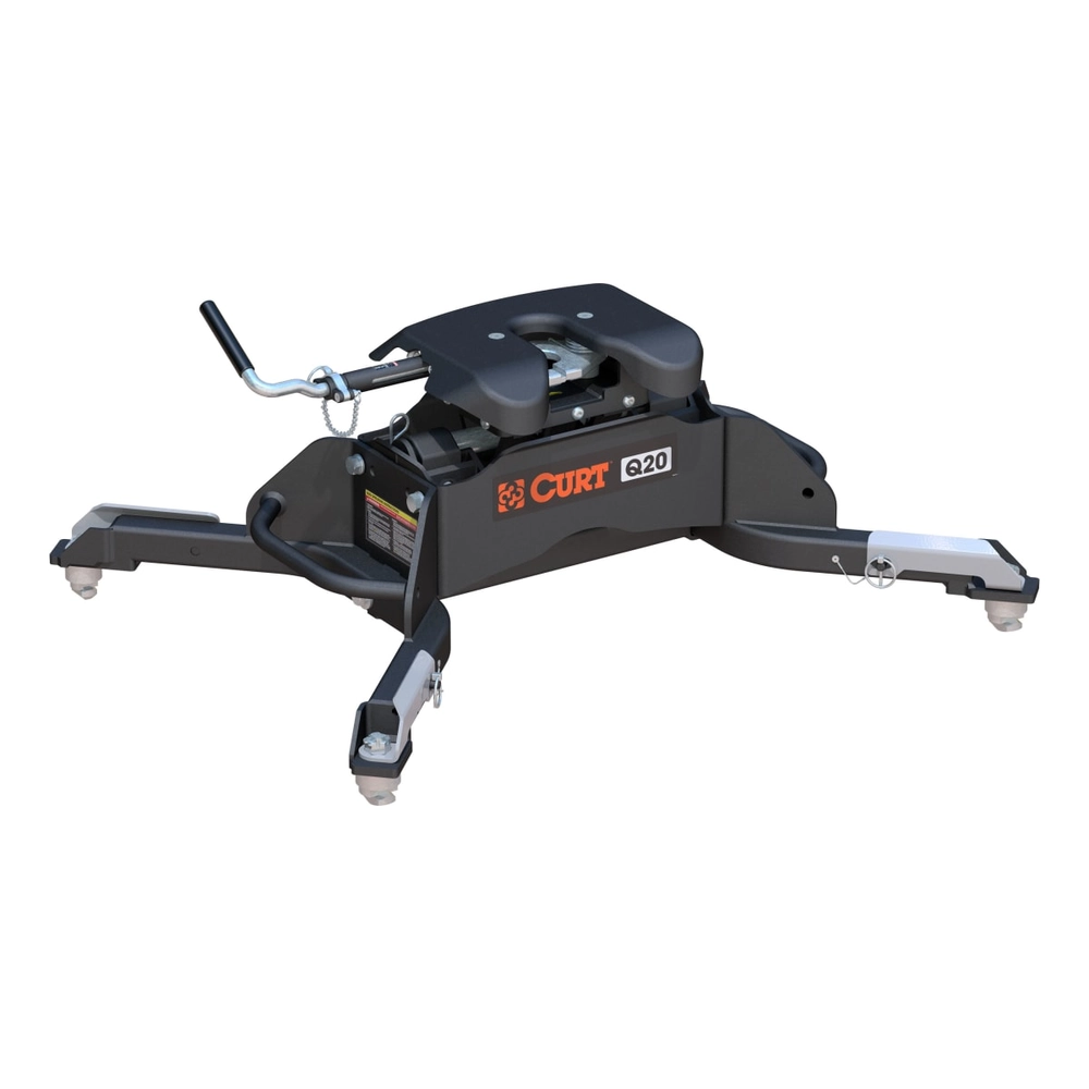 CURT 16045 Q20 5th Wheel Hitch, 20,000 lbs, Select Ram 2500, 3500, 8-Foot Bed Puck System