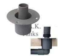 28mm GREY WASTE PUSH FIT THRU FLOOR PIPE ADAPTOR