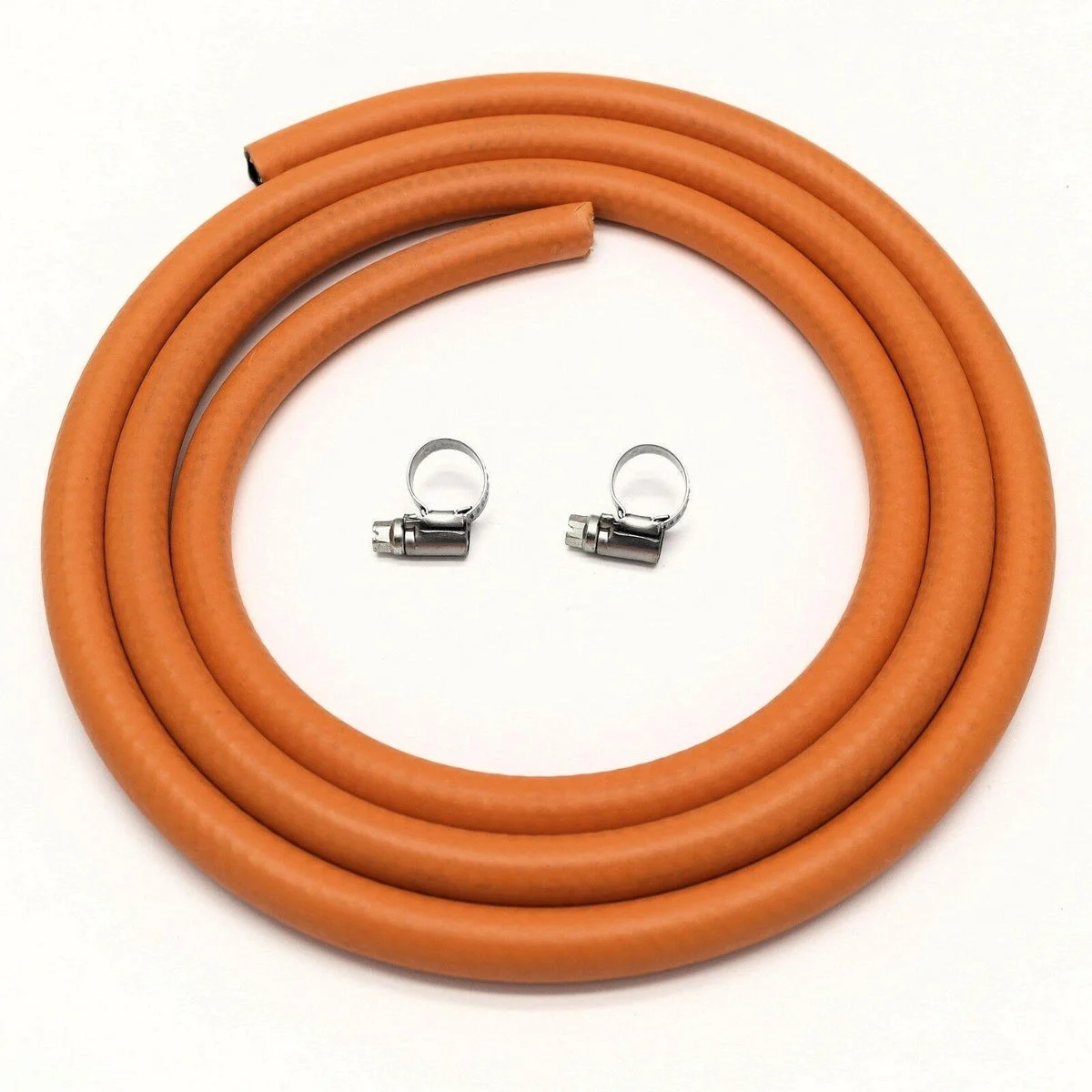 2m 8mm I /D LPG Butane /Propane Gas Hose With 2 Stainless band Hose Clips