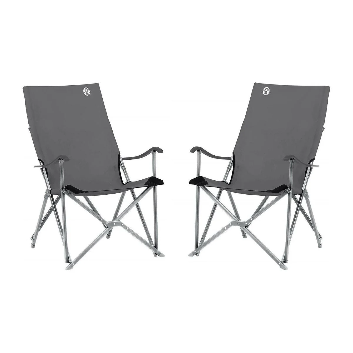 2x Coleman Aluminium Sling Chair Camping Furniture (Pair)