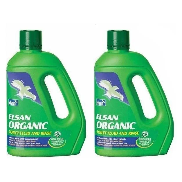 2x Elsan Organic Toilet Fluid 2L