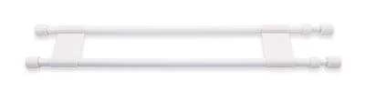 34" Double RV Refrigerator Bar Extends 19"-34" White