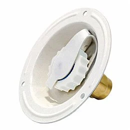 City Water Inlet with Metal Flange- Colonial White, Valterra Products, Inc. A01-0177LF