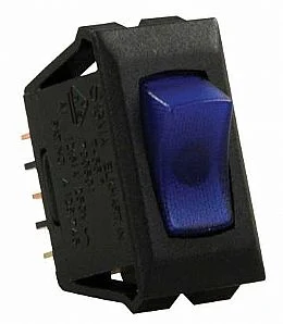 Illuminated 12V On/Off Switch – Blue, JR Products 13685