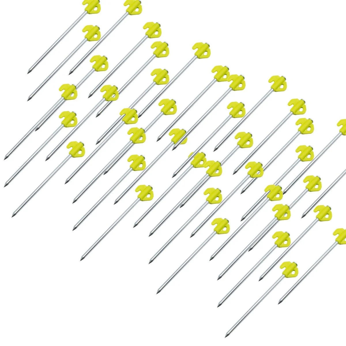 60 x Titan Glow in the Dark Ground Rock Pegs 20cm 8