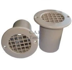 75mm OD ROUND 75mm LONG TAIL VENT BEIGE