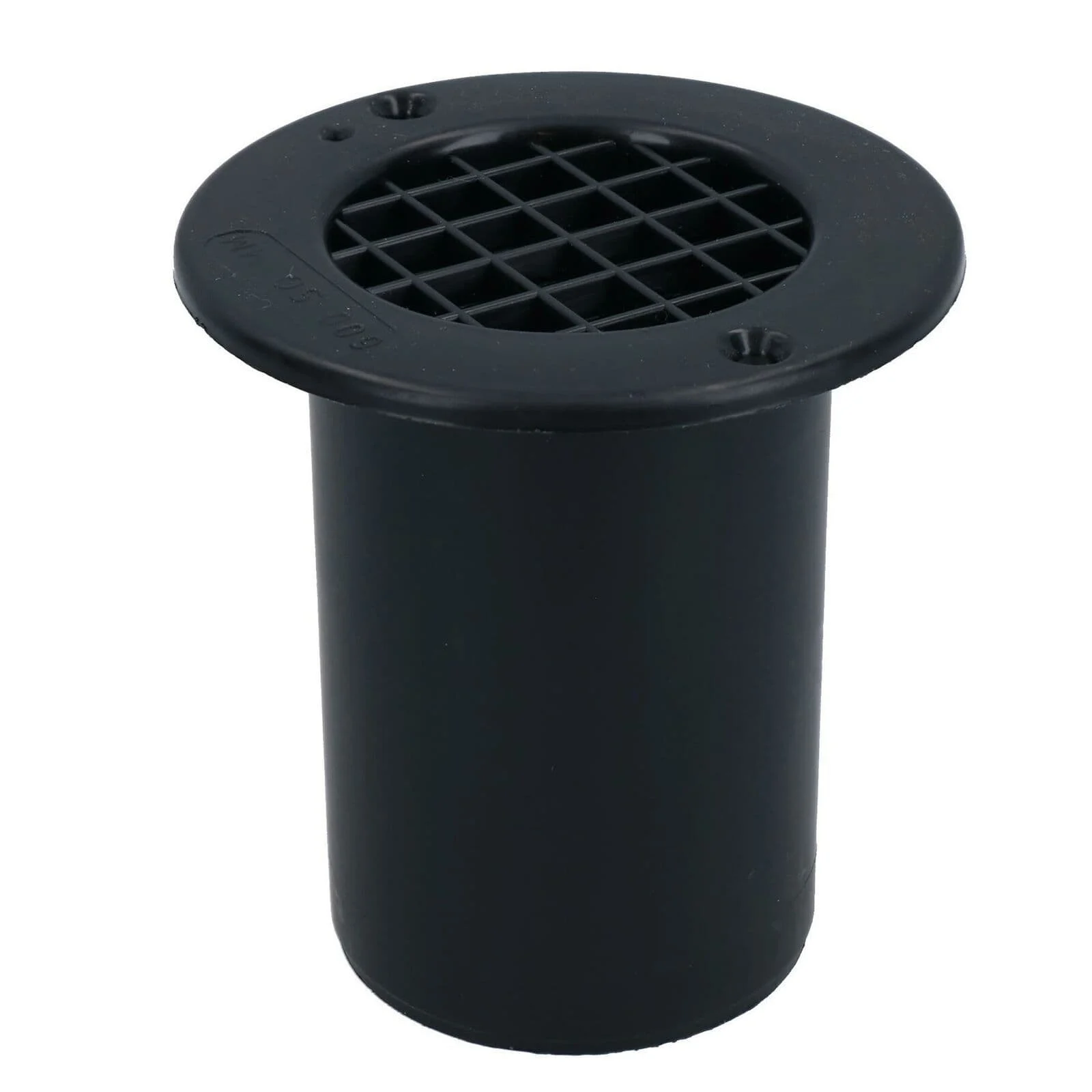 75mm OD ROUND LONG TAIL GAS DROP OUT VENT BLACK