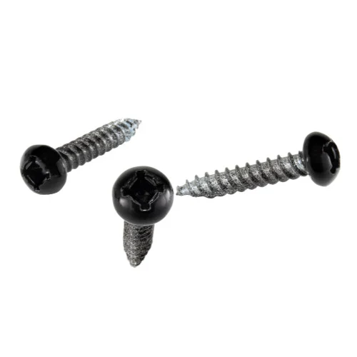 #8 x 1" Pan Head Metal RV Screws Black