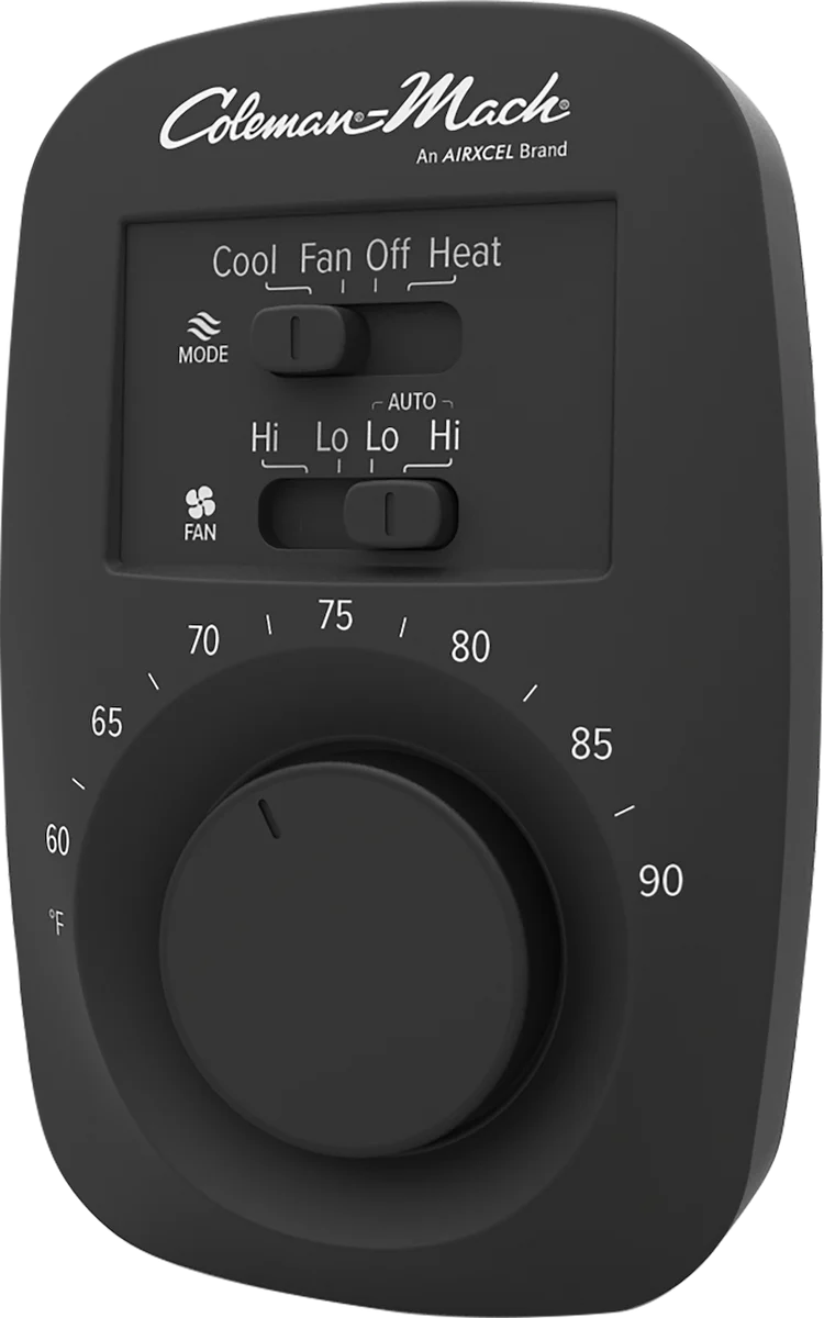 9420-351 Wall Thermostat Analog Readout Black