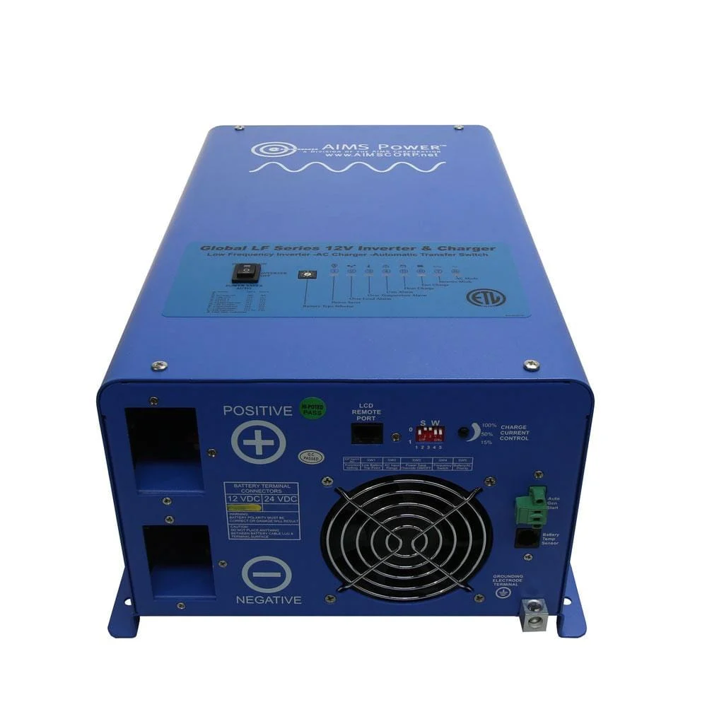 Aims PICOGLF20W12V120V 2000 Watt 12 Volt Low Frequency Pure Sine Wave Inverter Charger