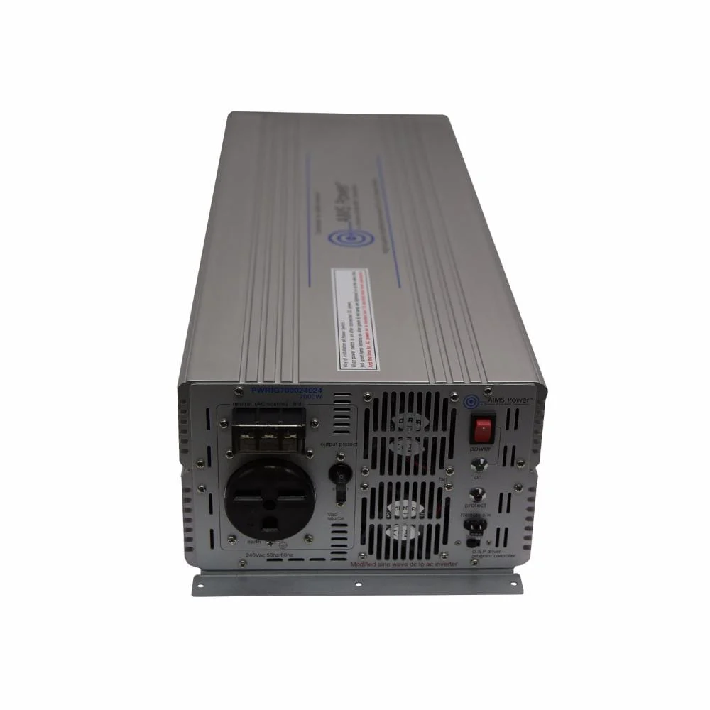 Aims PWRIG700024024 7000 Watt 24 Volt 240 Volt Output Industrial Grade Modified Sine Wave Inverter