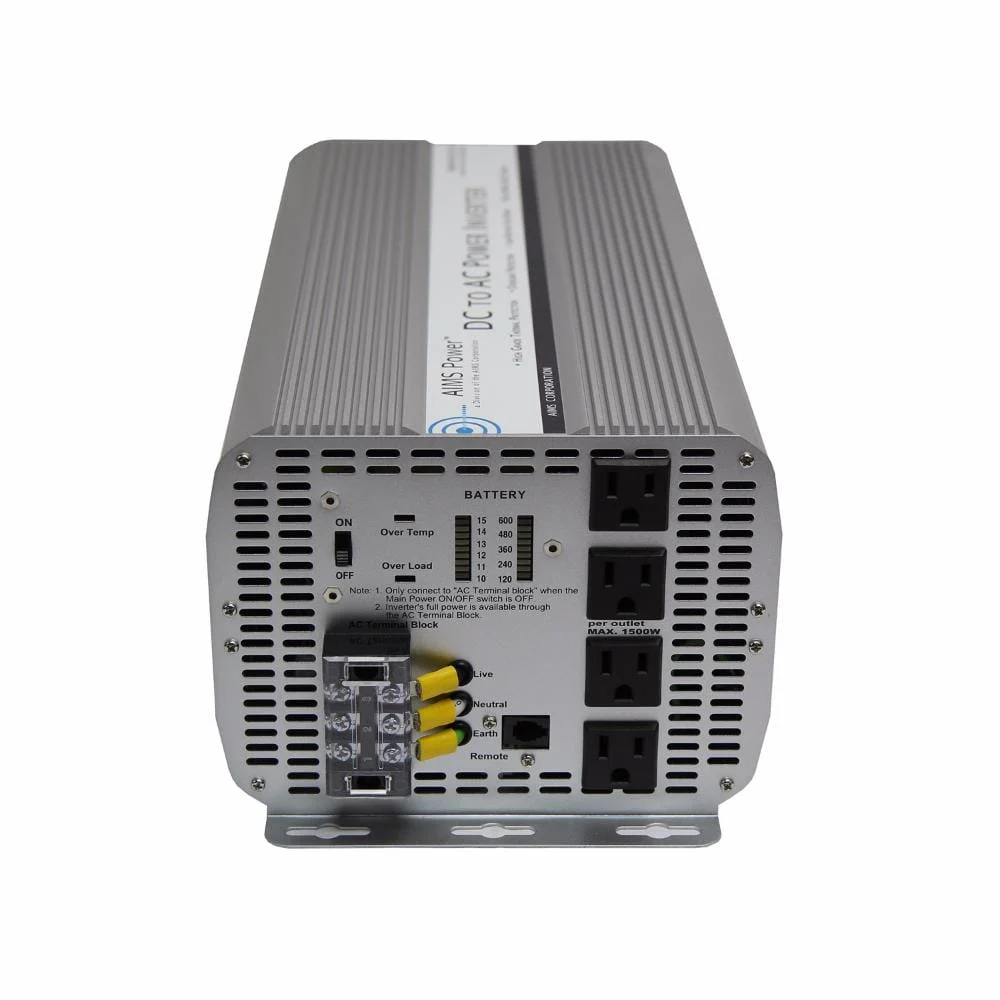 Aims PWRINV500012W 5000 Watt 12 Volt Modified Sine Wave Inverter
