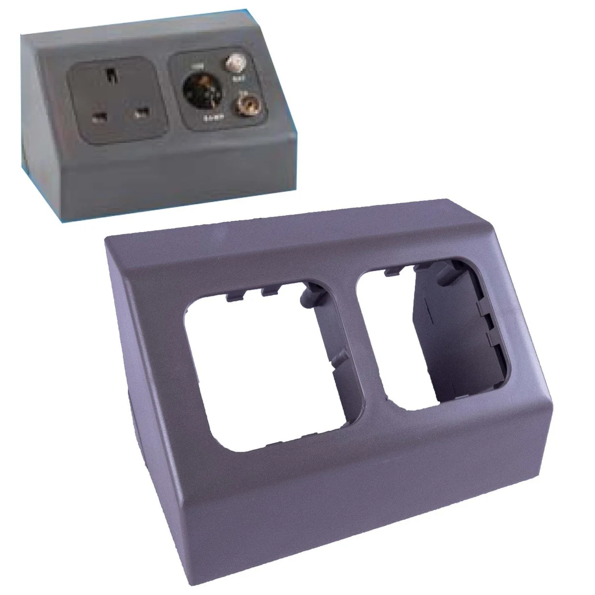 Angled Grey /Bronze* Pod For CBE & C-Line Switches & Sockets Caravan Motorhome