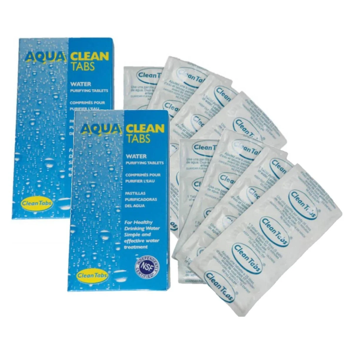 Aqua Clean MINI Water Purification Tablets Box - 2x 80 Tabs