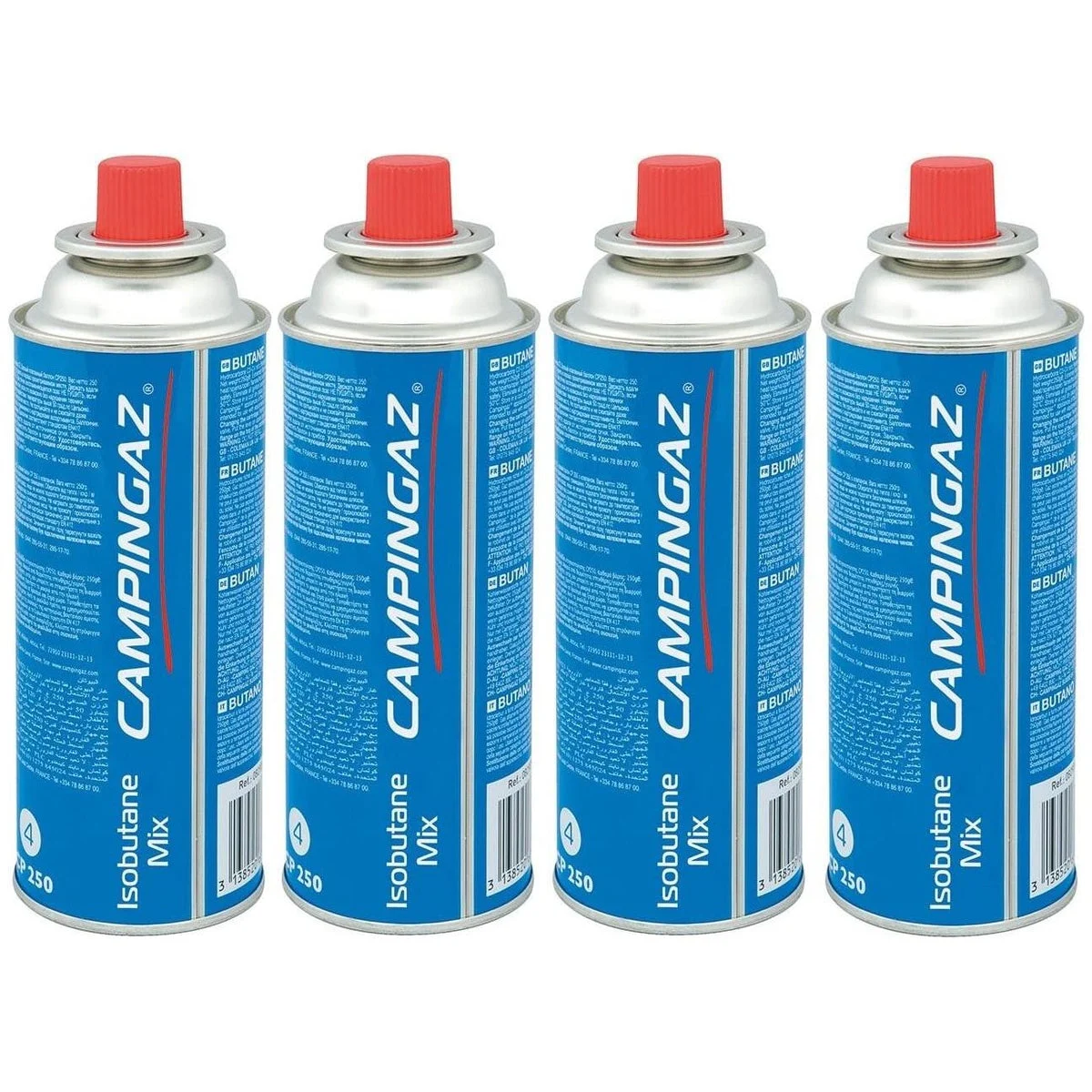 Campingaz CP250 Isobutane Gas Cartridge 4 Pack
