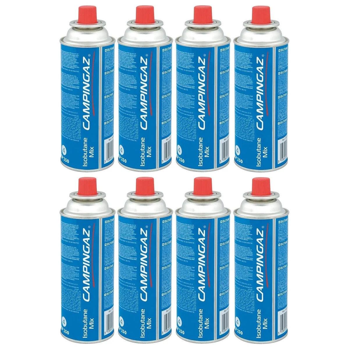 Campingaz CP250 Isobutane Gas Cartridge 8 Pack