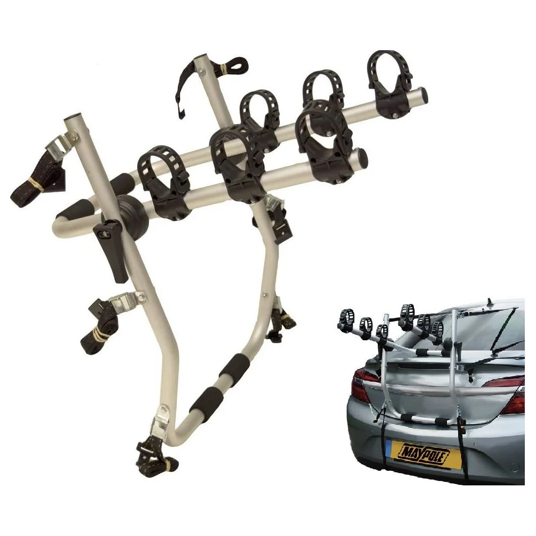 Car 3 Bike Carrier Rear Tailgate Boot Cycle Rack fits Universal