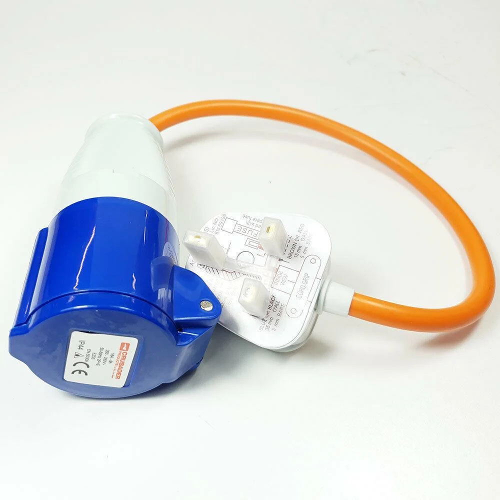 Caravan Hook Up Adapter 230V Uk Mains Conversion Plug Connector Lead Camping