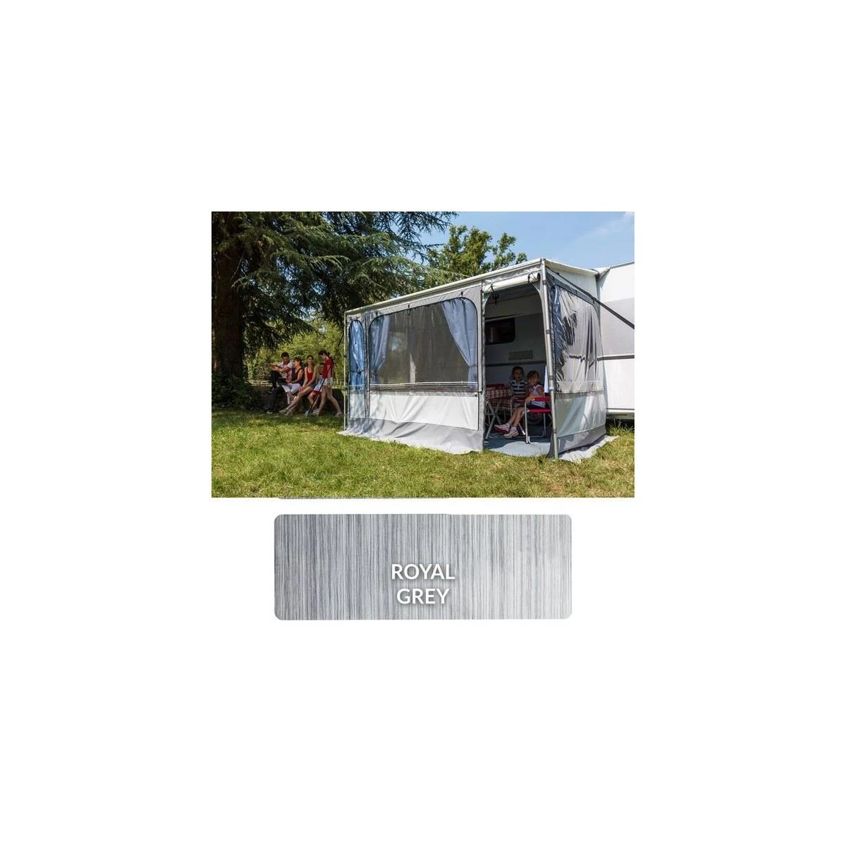 Caravanstore Zip Top XL 500 Royal Grey Fabric