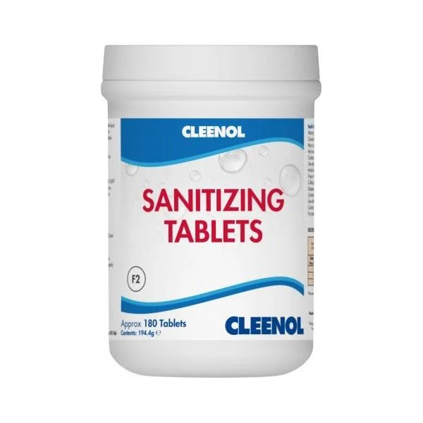 Cleenol Water Sanitising Tablets - Tub of 180 Ideal for Home Camping Motorhome Caravan