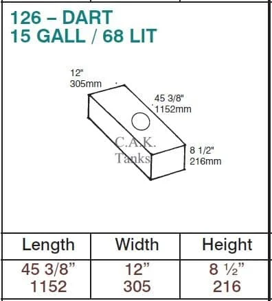 DART TANK FLAT TOP