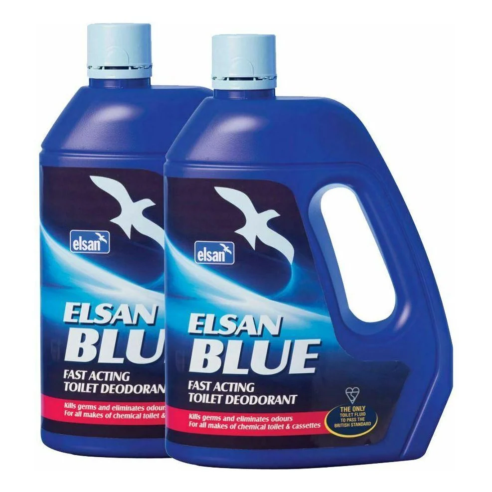 Elsan 2L Twin Pack Blue Toilet Chemical Fluid