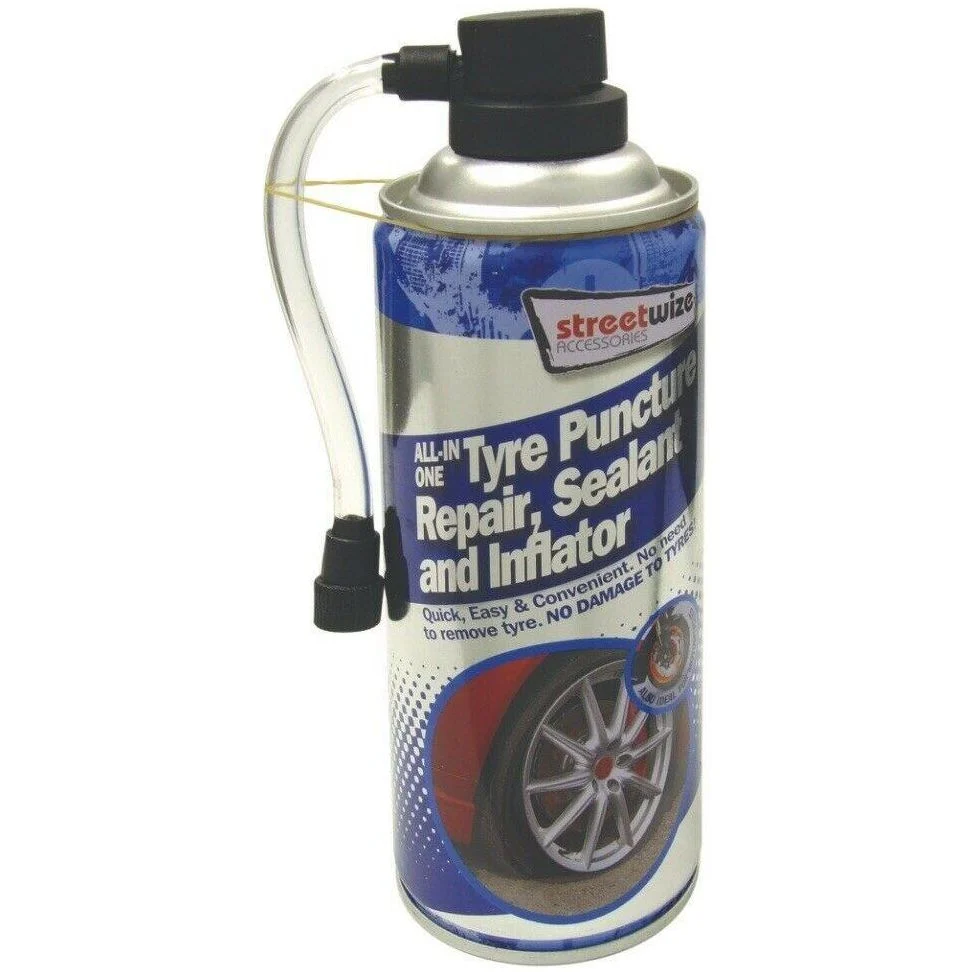 Emergency Car Flat Tyre Fix Puncture Repair Foam Sealant & Inflator Can CHM8