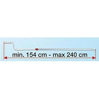 Fiamma 154 - 240Cm Aluminium Telescopic Awning Crank Handle Motorhome Caravan 03878C01-