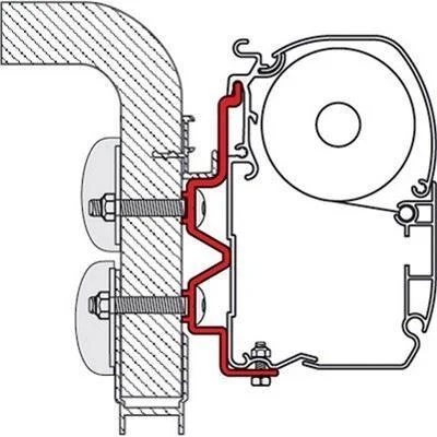 Fiamma 300cm Adapter BracketHymer Camp for F45 F70 Awning Mounting 98655-277