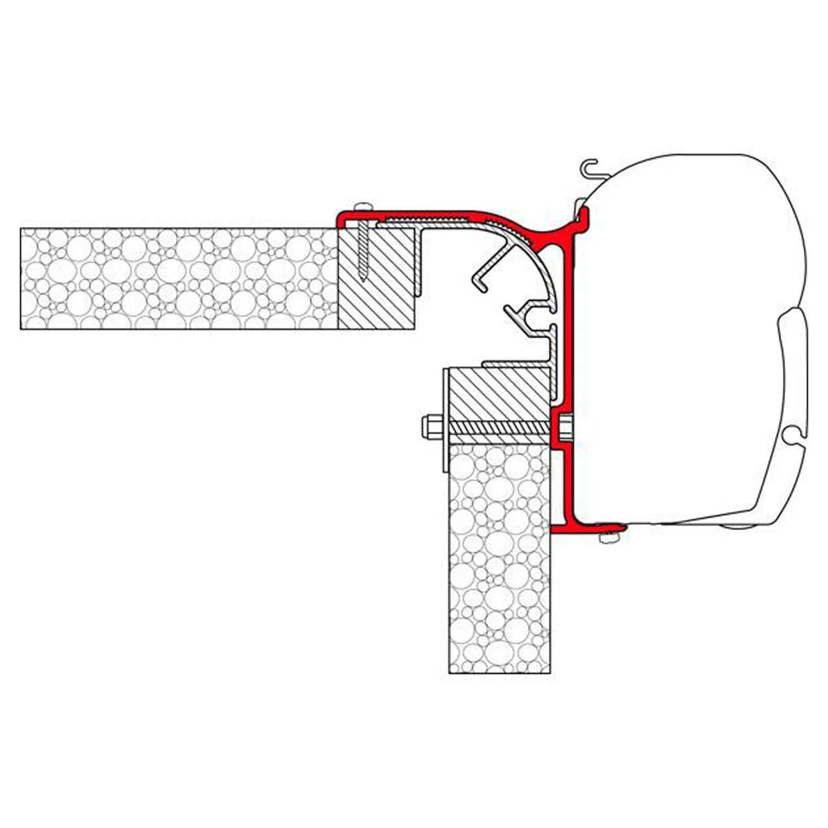 Fiamma Adapter Brackets Bailey Pegasus Mk1 for F45 F70 Awning 98655-879