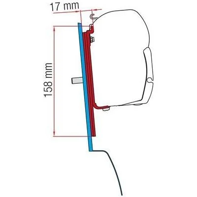 Fiamma Adapter Brackets Ford Custom Nugget for F45 F70 Awnings 98655Z023