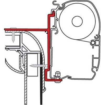Fiamma Adapter Brackets Pilote Explorer for F45 F70 Awnings Mounting 98655-729
