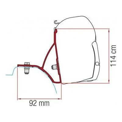 Fiamma Adapter Brackets Trafic Vivaro NV300 Talento for F45 F70 Awning 98655Z021