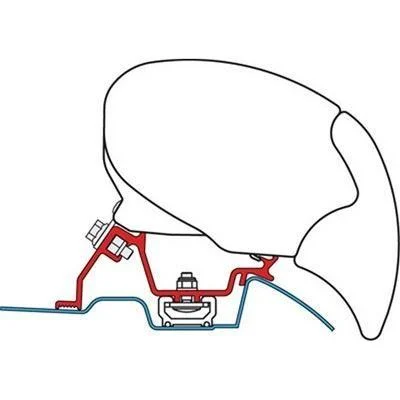 Fiamma Awning Adapter Brackets For Mercedes Sprinter With Roof Rail After 2006 98655-772