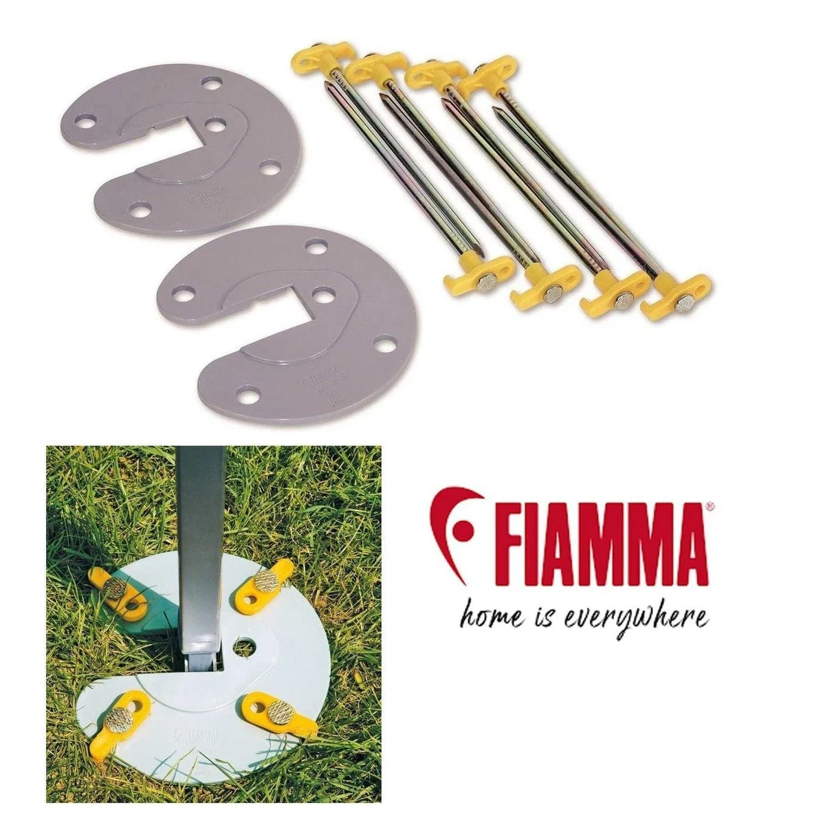 Fiamma Awning Leg Fixing Plate Kit