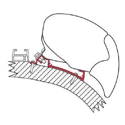 Fiamma Awning Mounting Adapter Bracket For Carthago Chic Motorhome 500cm 5M 98655-738