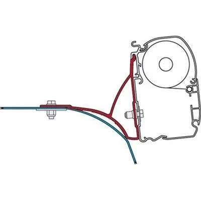 Fiamma Awning Mounting Bracket Kit For Ducato With Roof Rack Van Conversion 98655-485