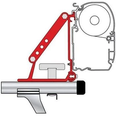 Fiamma Awning Mounting Brackets Kit Auto Adapter For Roof Rails And Roof Bars 98655-310