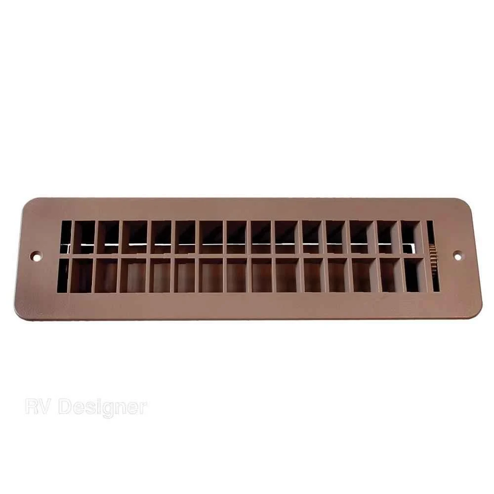 Floor Register 3.5X12 Tan Dampered Plastic
