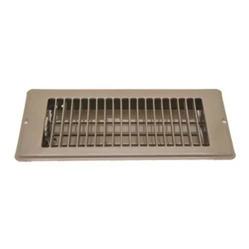 Floor Register 4 X 12 Brown Dampered Metal