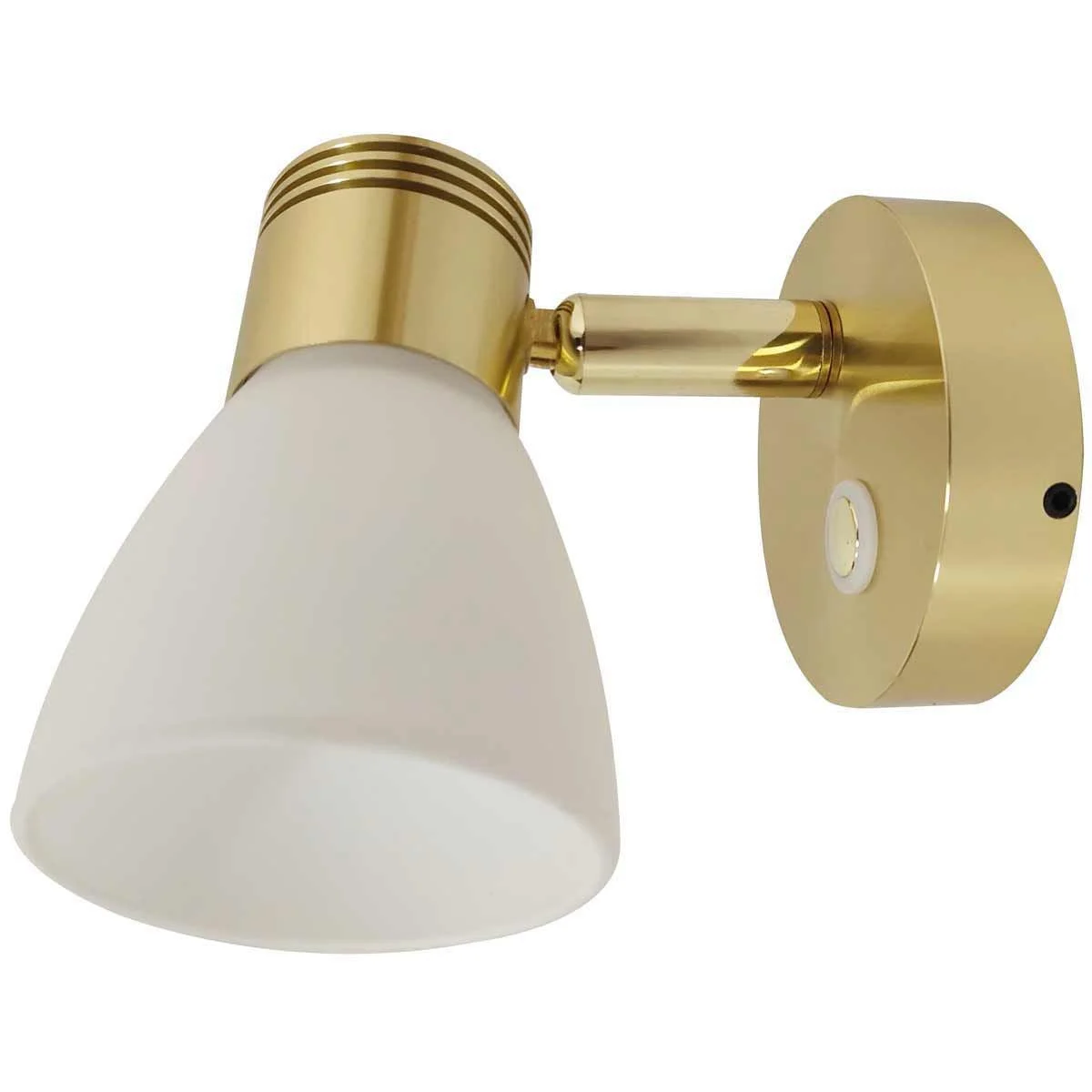 Gold LED Reading Light with Opal Glass (Cool White/ Touch Dimmable)