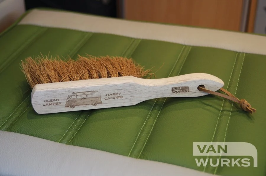 'Happy Camper' Soft Bristle Wooden Hand Brush
