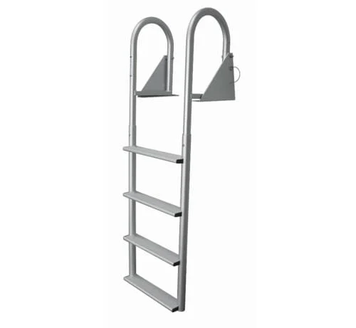 JIF Marine DJW4W Hinged Dock Ladder W/ 4" Step